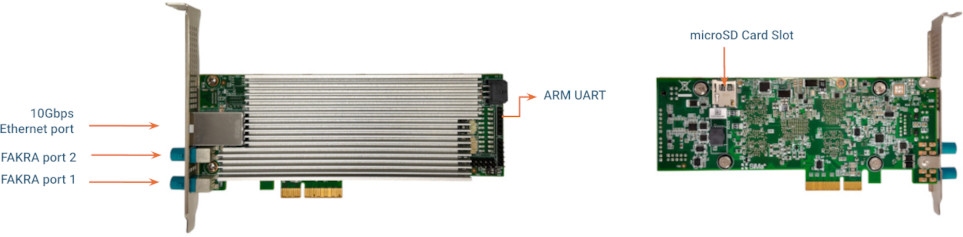 Modalix EA PCIe Card connectors